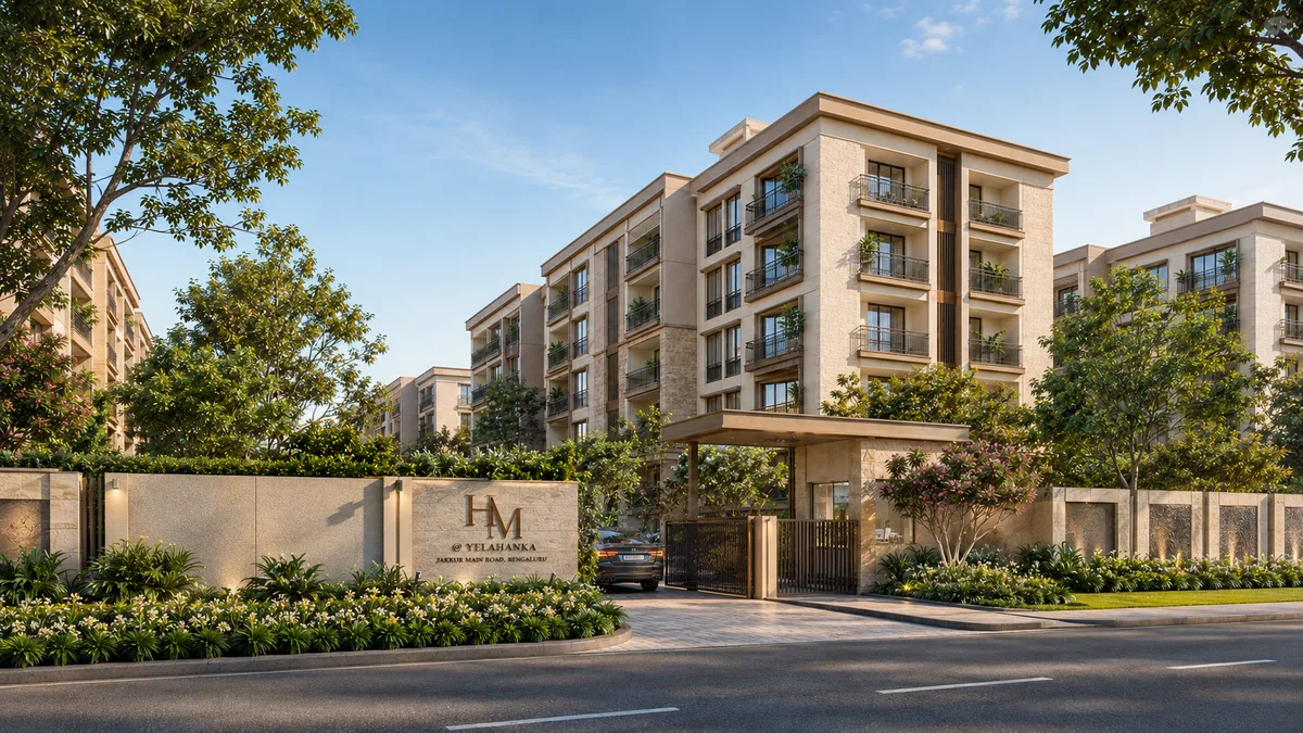 HM @ Yelahanka project exterior reference image